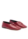Elleme Fold Ballerina Burgundy In Red