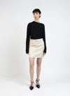 Elleme Gabardine Mini Skirt/beige In Beige
