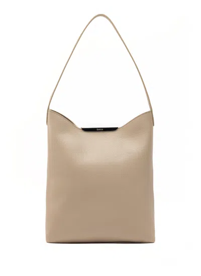 Elleme Gemini Pebbled Leather Taupe - Silver