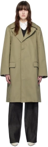 Elleme Khaki Button Coat In Khaki