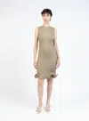 Elleme Knit Sleeveless Mini Dress/khaki In Black
