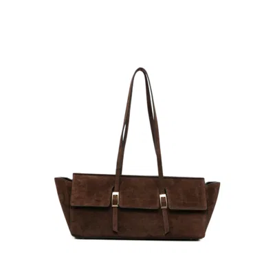 Elleme Large Le Bateau Buckle-detail Shoulder Bag In Brown