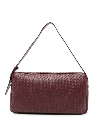 Elleme Large Trousse Leather Shoulder Bag In Burgundy