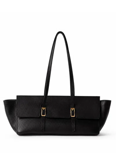 Elleme Le Bateau Large Pebbled Leather Black