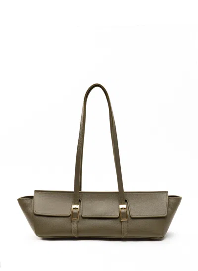 Elleme Le Bateau Pebbled Leather Khaki