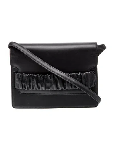Pre-owned Elleme Leather Shoulder Bag In Black