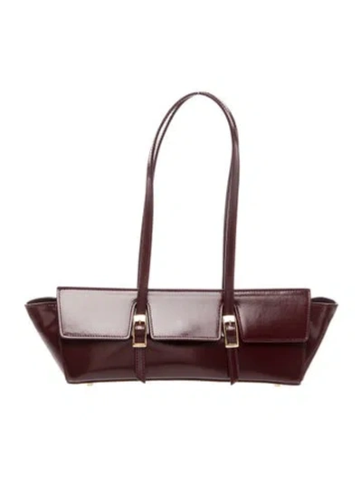 Pre-owned Elleme Leather Shoulder Bag In Burgundy