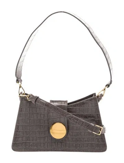 Pre-owned Elleme Leather Shoulder Bag In Gray