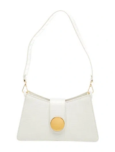 Pre-owned Elleme Leather Shoulder Bag In White