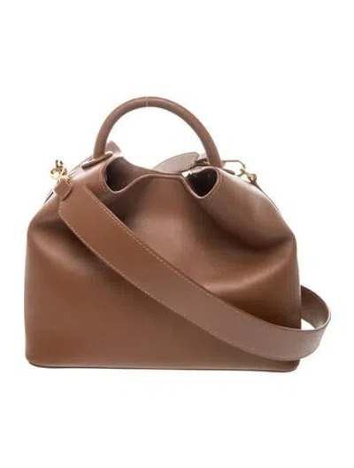Pre-owned Elleme Leather Top Handle Bag In Brown