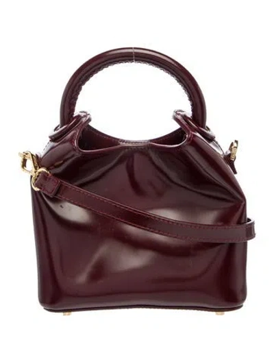 Pre-owned Elleme Leather Top Handle Bag In Burgundy