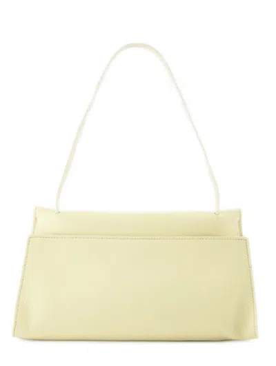 Elleme Long Papillon Hobo Bag - Vanilla - Leather In Yellow