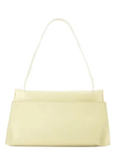 Elleme Long Papillon Hobo Bag  - Vanilla - Leather In Yellow