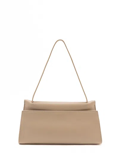 Elleme Long Papillon Pebbled Leather Taupe
