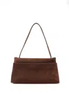 Elleme Long Papillon Suede Top-handle Shoulder Bag In Brown