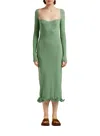 Elleme Long Sleeve Knit Dress Sage In Green
