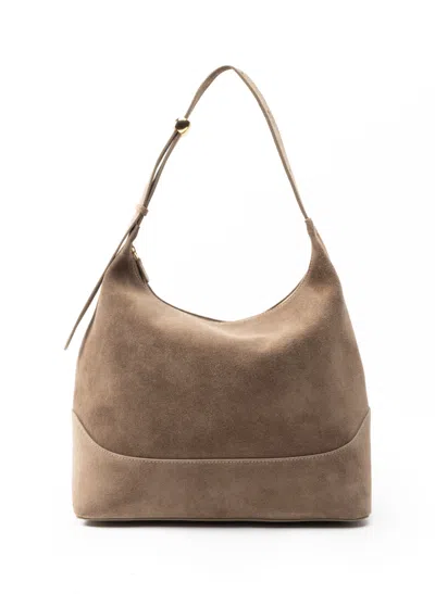 Elleme Loop Large Suede Taupe In Brown