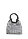 ELLEME MADELEINE CRYSTAL STRASS LEATHER SILVER BLACK