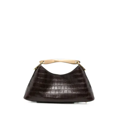Elleme Mini Boomerang Shoulder Bag In Brown