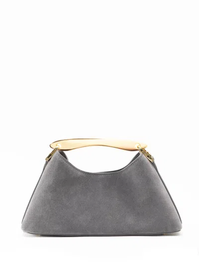 Elleme Mini Boomerang Suede Grey In Brown