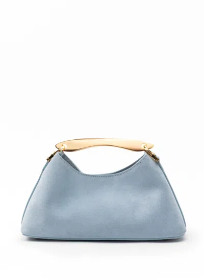 Elleme Mini Boomerang Suede Light Blue In Brown