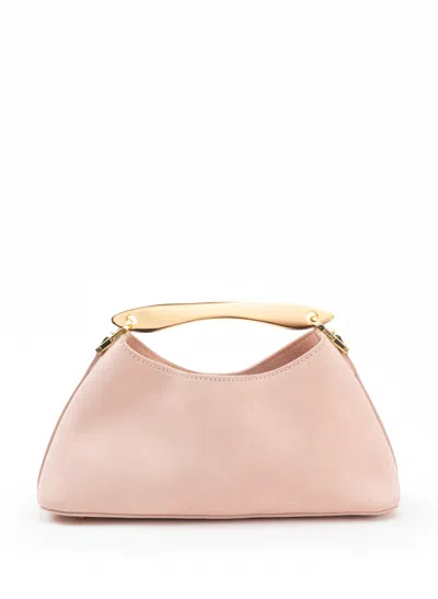 Elleme Mini Boomerang Suede Pink In Brown
