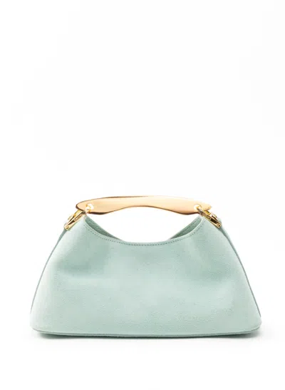 Elleme Mini Boomerang Suede Turquoise In Brown