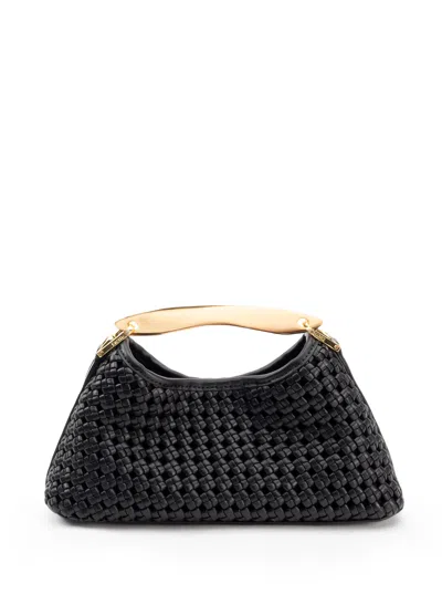 Elleme Mini Boomerang Woven Leather Black