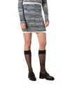 ELLEME MINI KNIT SKIRT GREY/WHITE