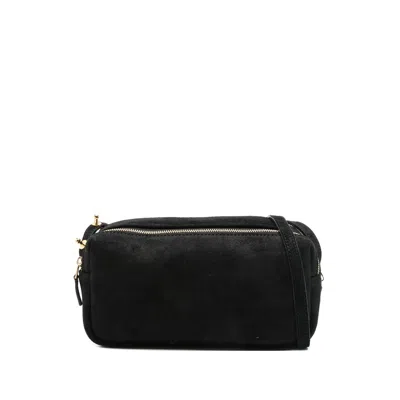 Elleme Mini Trousse Suede Zip-top Shoulder Bag In Black