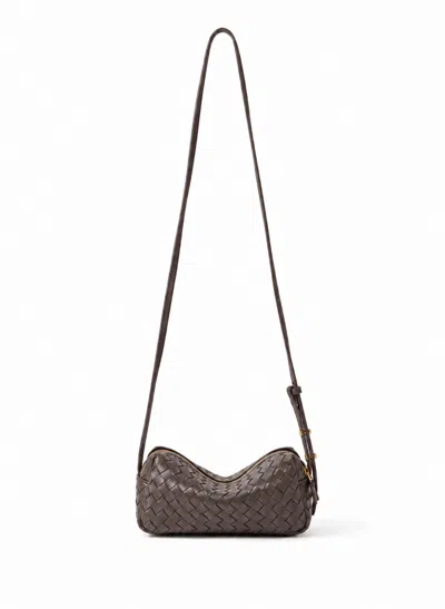 Elleme Mini Trousse Woven Leather Dark Brown
