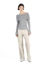Elleme Mohair Off Shoulder Jumper Grey In Grey