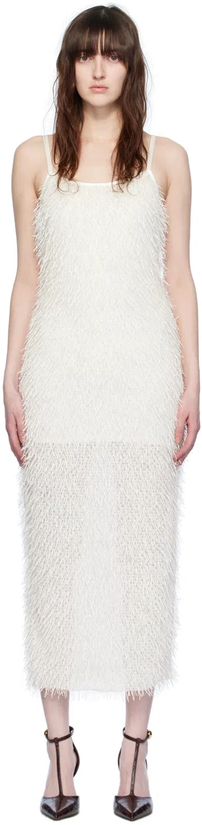 Elleme Off-white Fringe Midi Dress