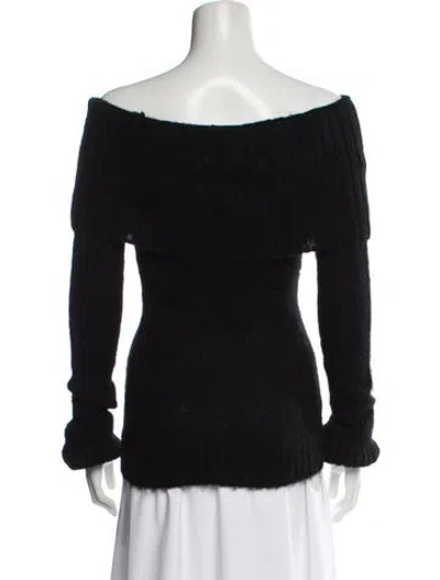 Pre-owned Elleme Off-the-shoulder Sweater In Black