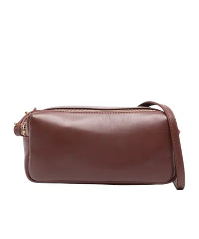 Elleme Paris Double-zip Cross Body Bag In Brown