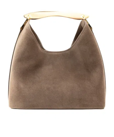 Elleme Paris Small Boomerang Suede Taupe