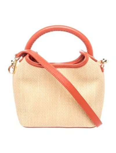Pre-owned Elleme Raffia Bucket Bag In Neutral
