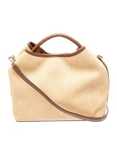 Pre-owned Elleme Raffia Shoulder Bag In Neutral