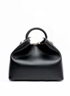 Elleme Raisin Leather Black/white Stitches