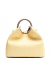 Elleme Raisin Raffia/leather Natural/taupe-pre Order Delivery In 2 Weeks