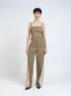 Elleme Reverse Denim Baggy Trousers/khaki In Brown