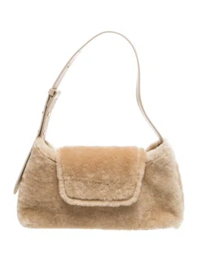 Pre-owned Elleme Shearling Shoulder Bag In Neutrals