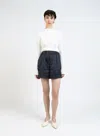 Elleme Shorts/navy Blue In Striped Navy/white