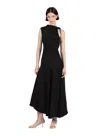 Elleme Silk Satin Dress/black In Black