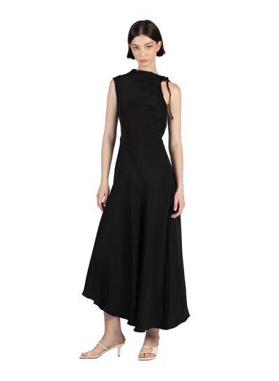 Elleme Silk Satin Dress/black
