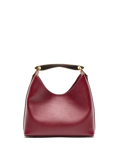 Elleme Small Boomerang Caviar Leather Burgundy In Brown