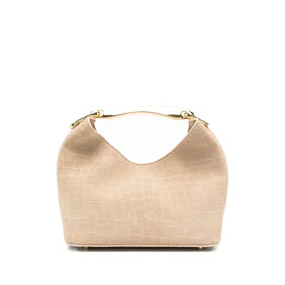 Elleme Small Boomerang Croco-effect Tote Bag In Neutral