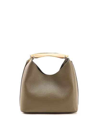 Elleme Small Boomerang Pebbled Leather Khaki