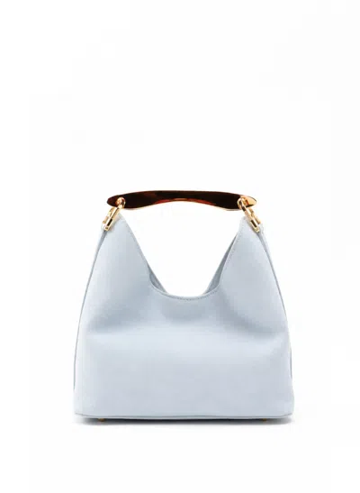 Elleme Small Boomerang Suede Light Blue - Gold