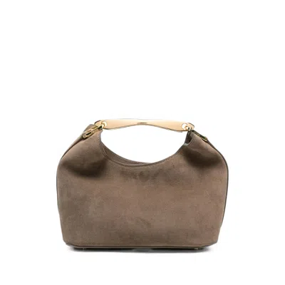 Elleme Small Boomerang Suede Shoulder Bag In Brown